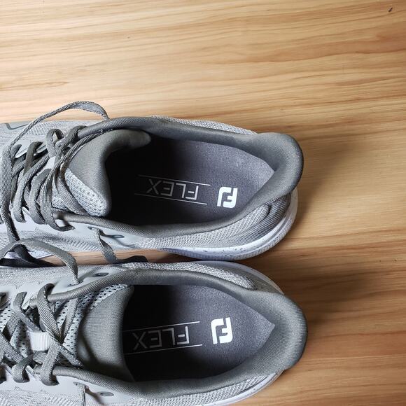 FootJoy Men\'s‎ 10 Flex Golf Sneakers Gray White Sporty Performance Athletic Shoe main image 7